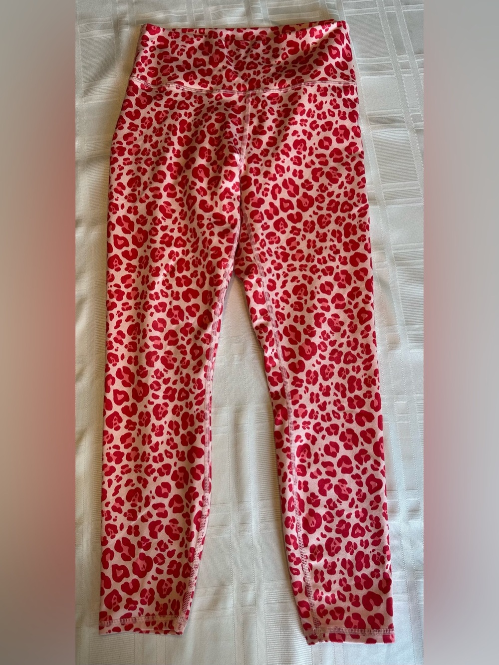 Fabletics Leopard Print Legging 23” Red Pink Size Medium M